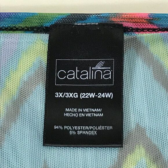 Catalina Mambo Print Swimsuit Cover Up Dress Women's Plus Size 3X Summer Sheer - Picture 9 of 10